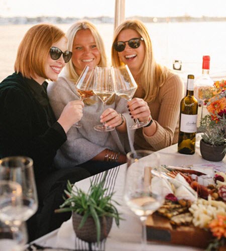 Ladies Enjoying Duffy Boat